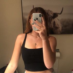 Garage black tank top